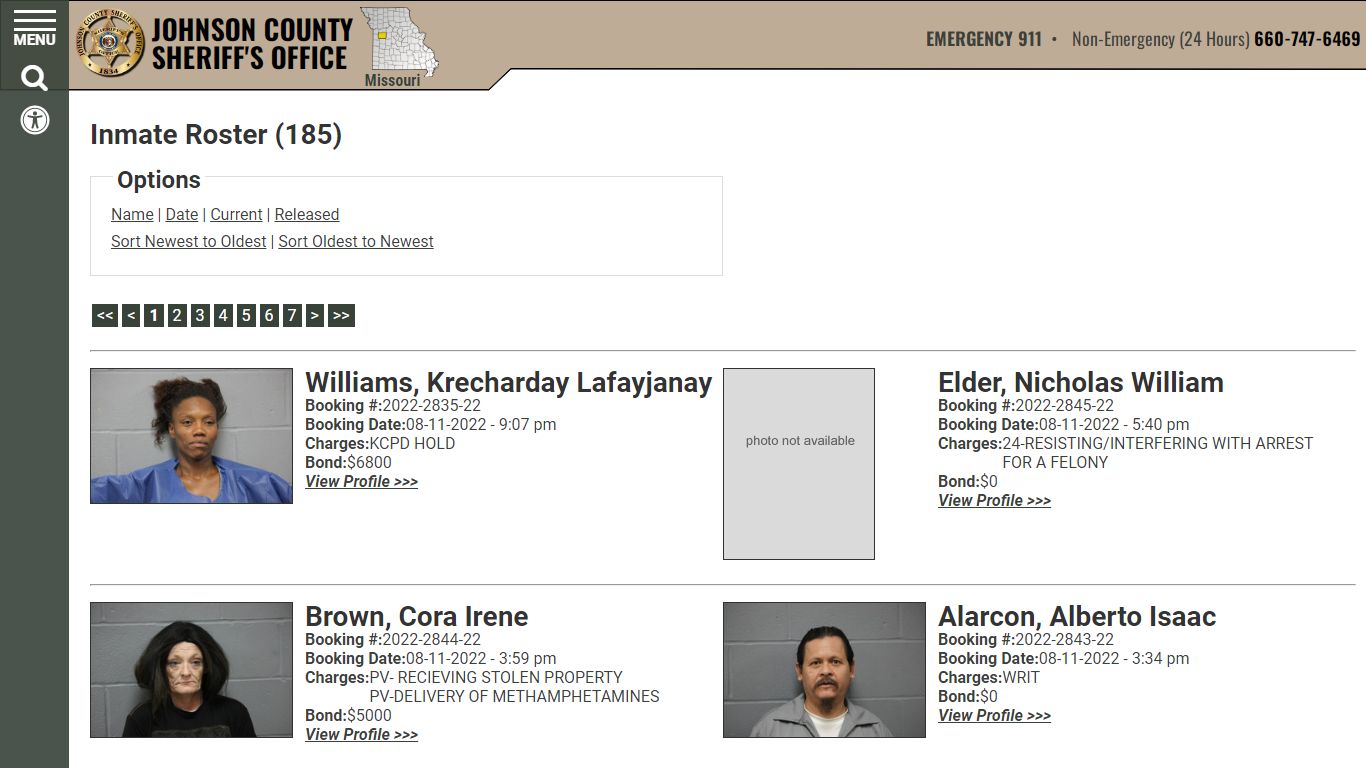 Inmate Roster - Johnson County Sheriff MO